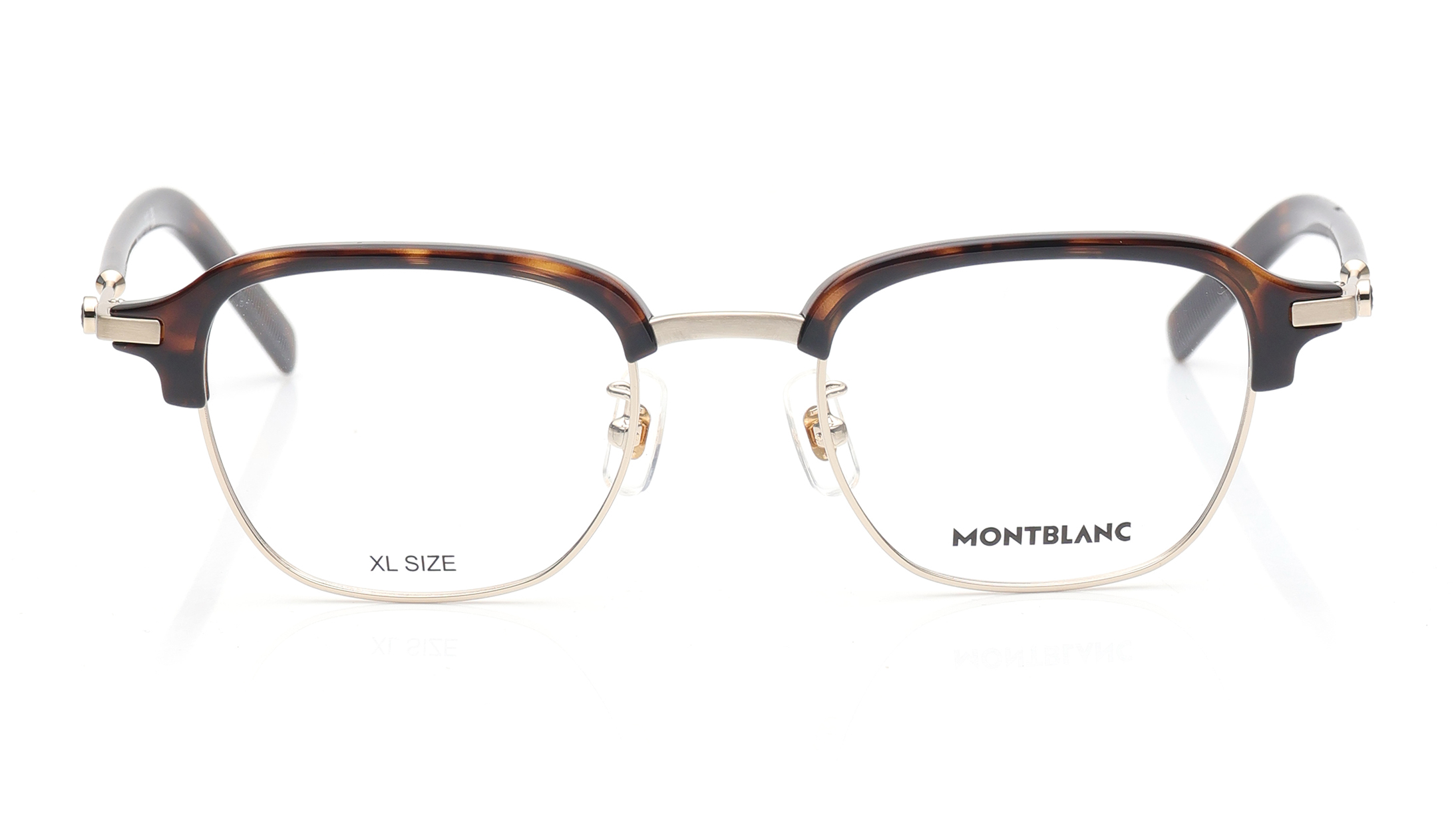 Image 1 of Gold Rectangle Eyeglasses for Men from Montblanc Available at Titan Eye+