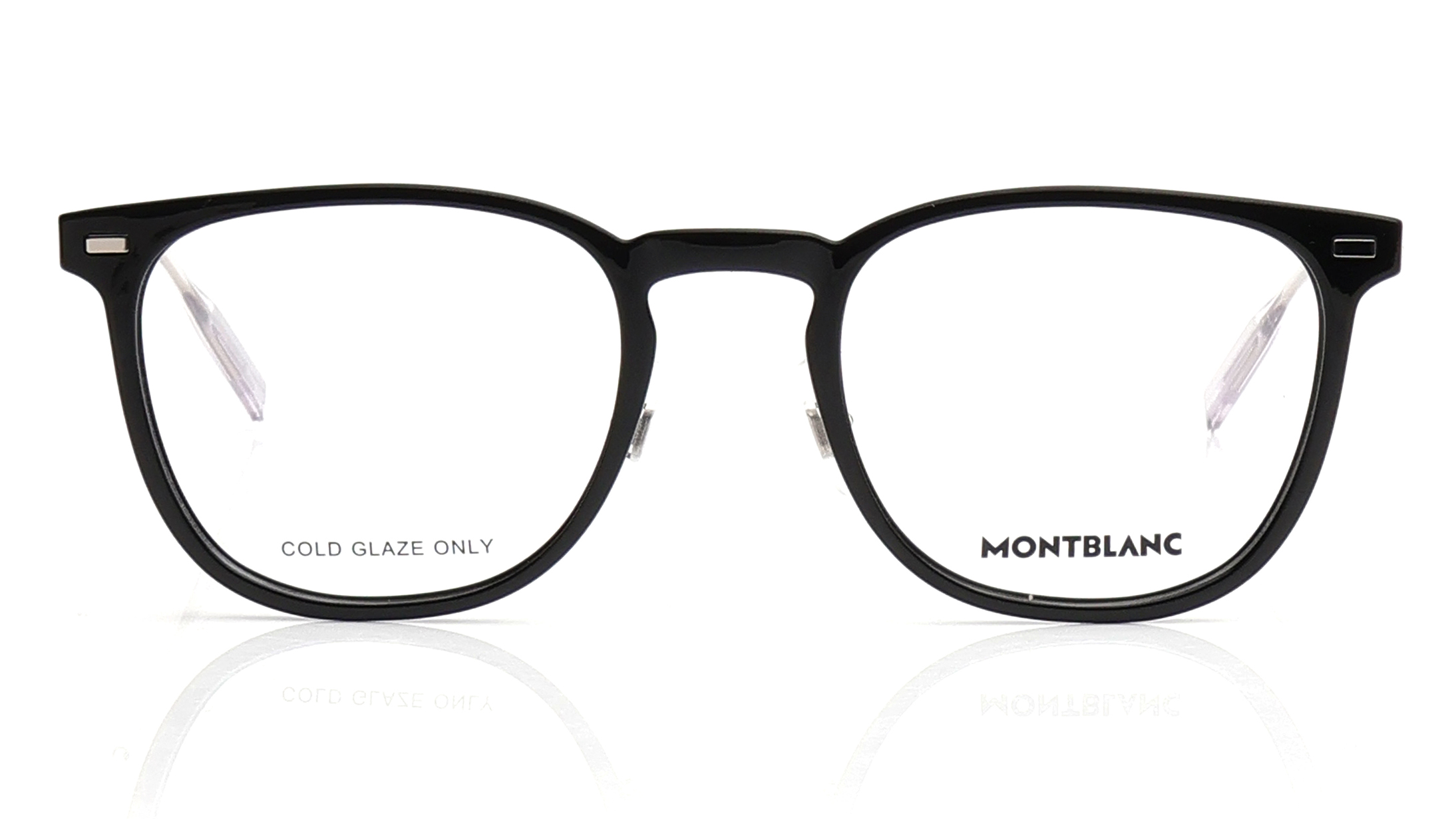 Image 1 of Black Phantos Eyeglasses for Men from Montblanc Available at Titan Eye+