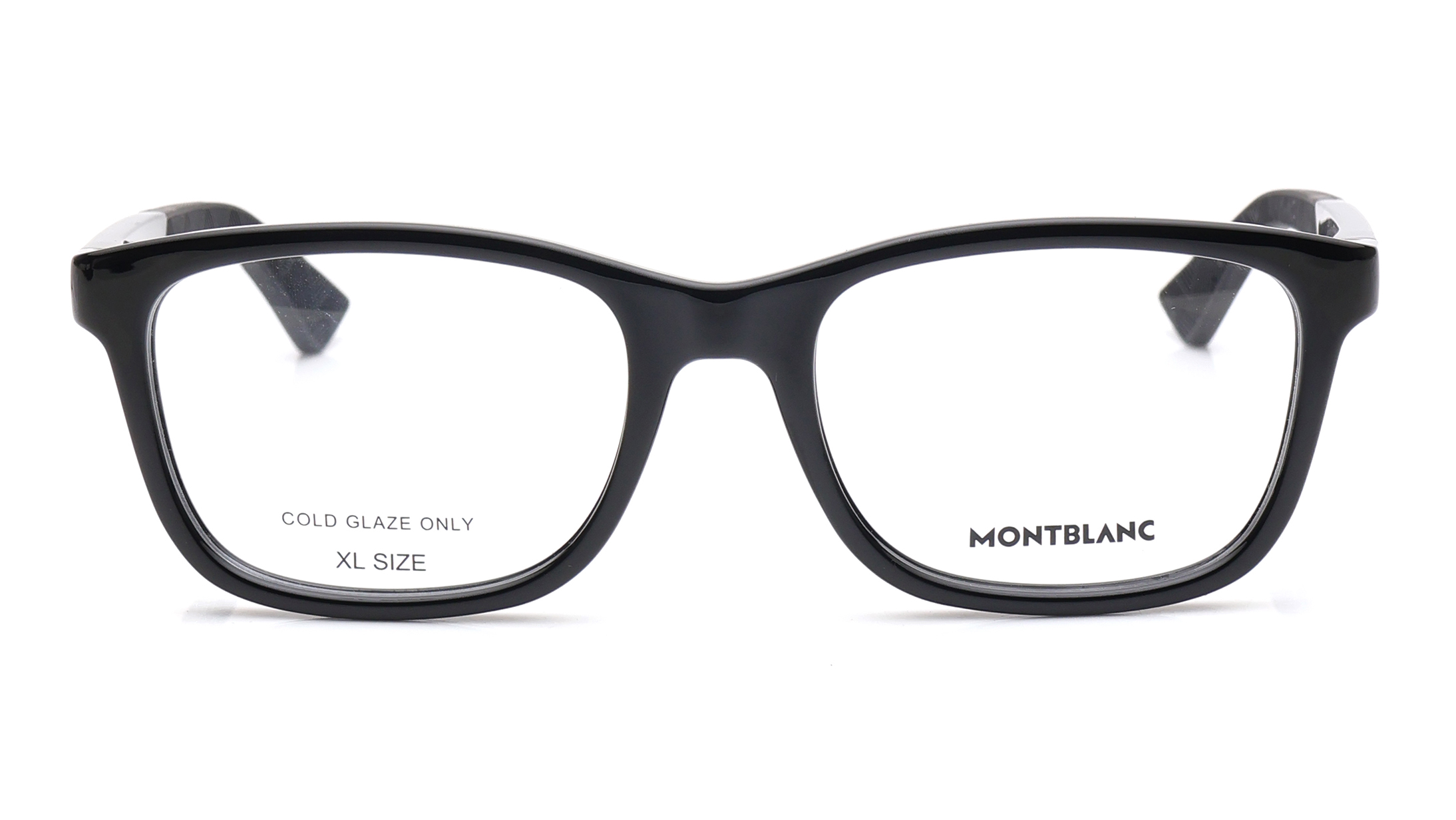 Image 1 of Black Rectangle Eyeglasses for Men from Montblanc Available at Titan Eye+