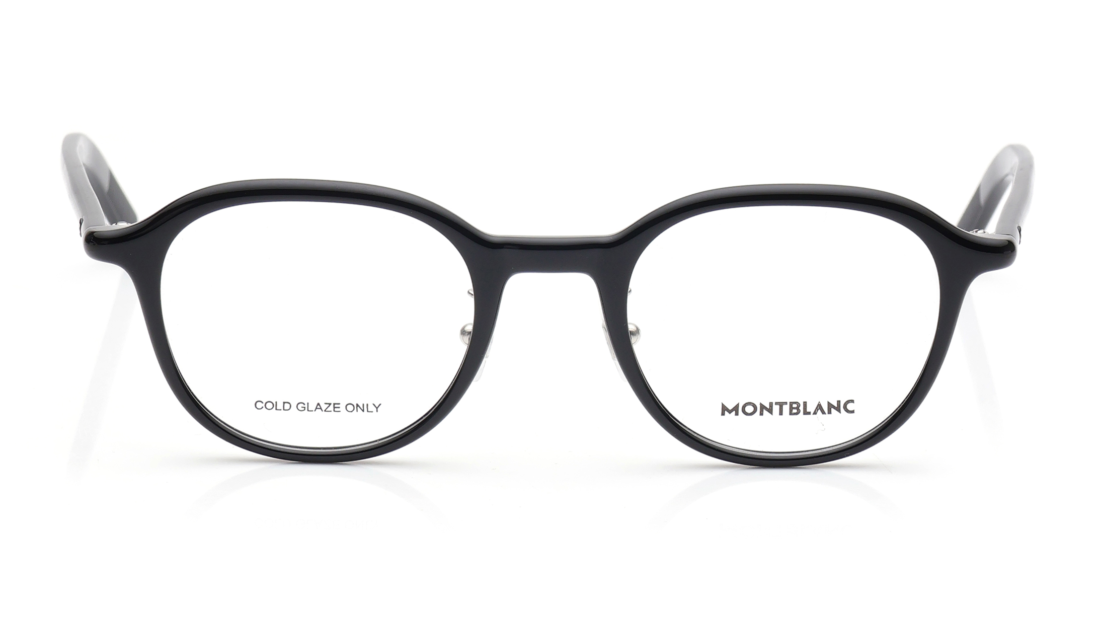 Image 1 of Black Round Eyeglasses for Men from Montblanc Available at Titan Eye+