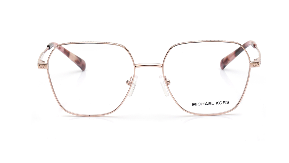 Image 1 of Black Rectangle Rimmed Eyeglasses for Men from Michael Kors Available at Titan Eye+