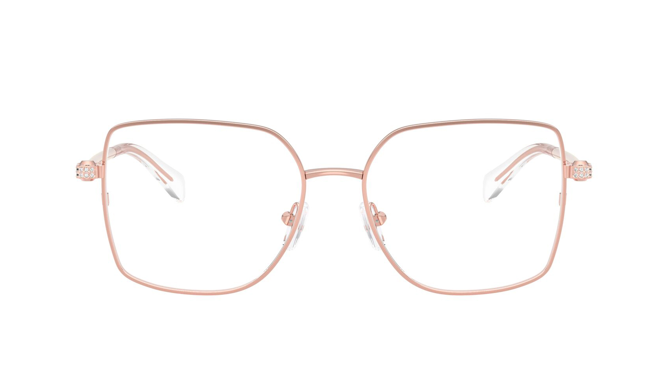 Image 1 of Pink Square Eyeglasses for Women from Michael Kors Available at Titan Eye+