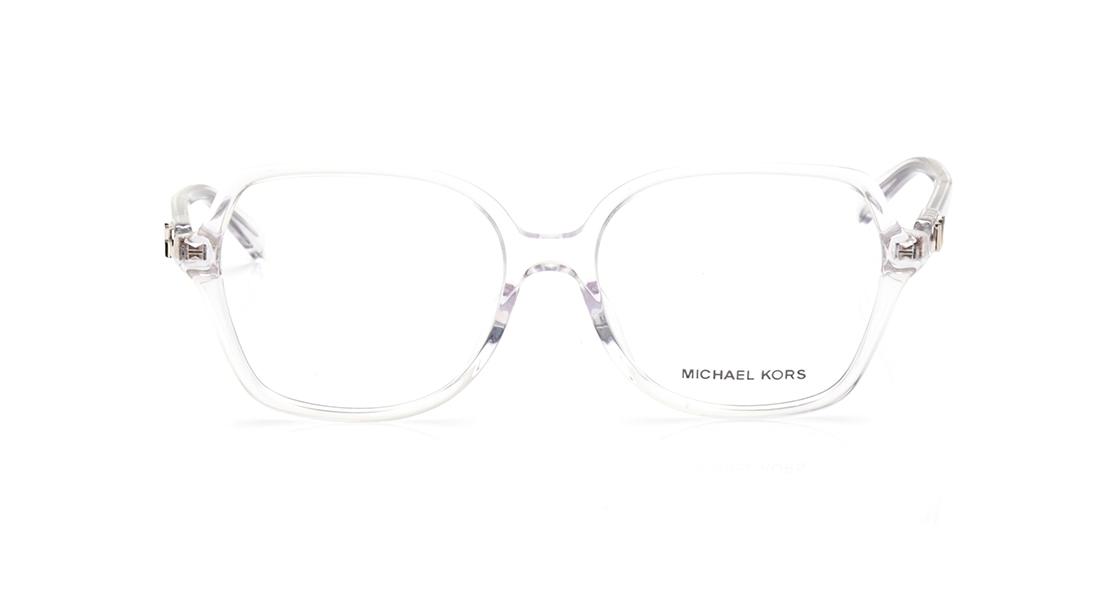 Image 1 of Green Rectangle Eyeglasses for Women from Michael Kors Available at Titan Eye+