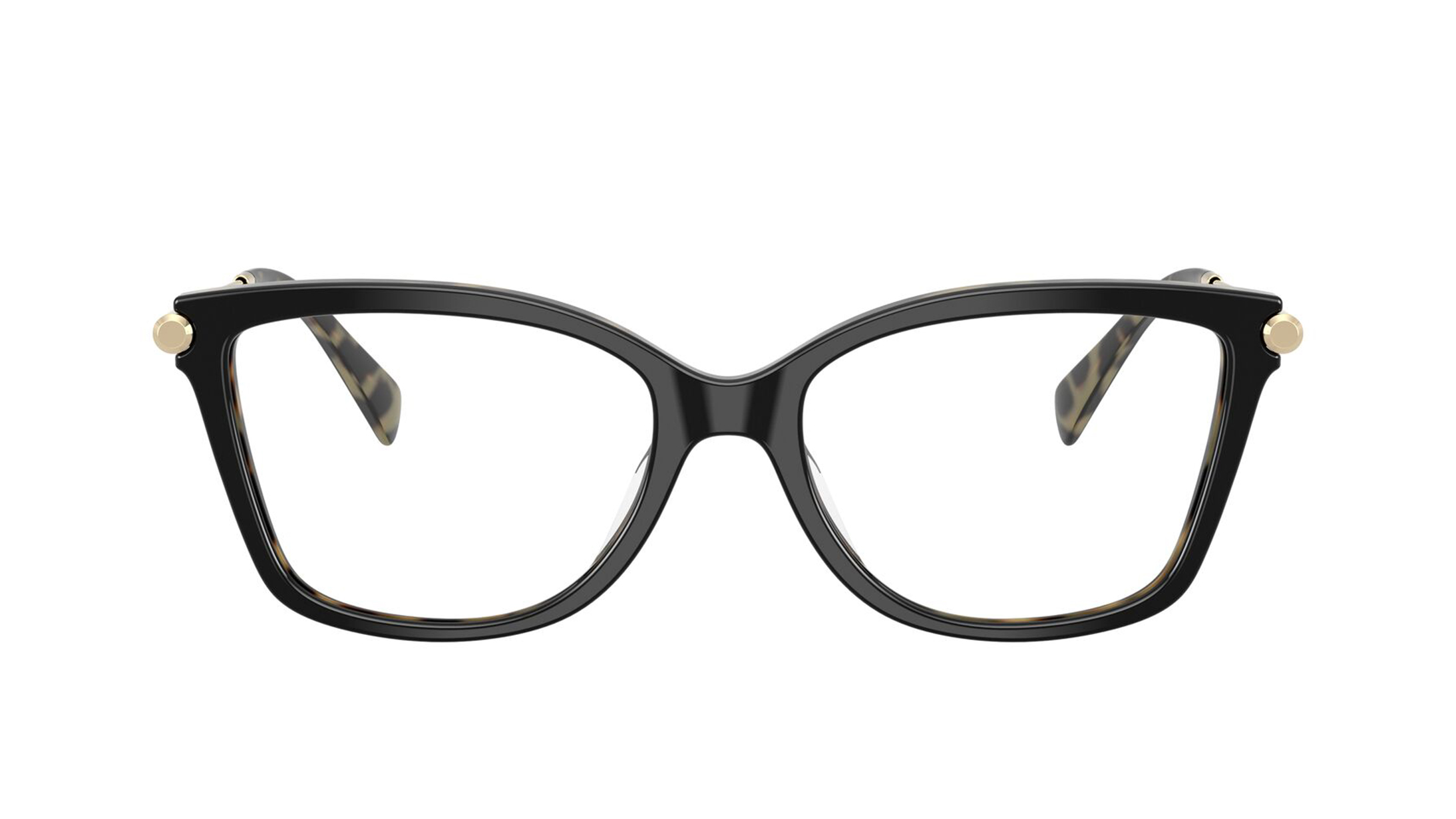 Image 1 of Black Rectangle Eyeglasses for Women from Michael Kors Available at Titan Eye+