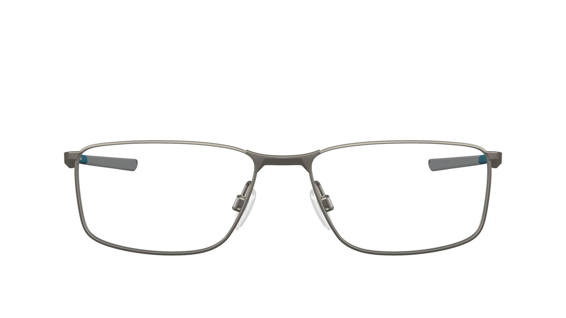 Image 1 of Gun Metal Rectangle Eyeglasses for Men from Oakley Available at Titan Eye+