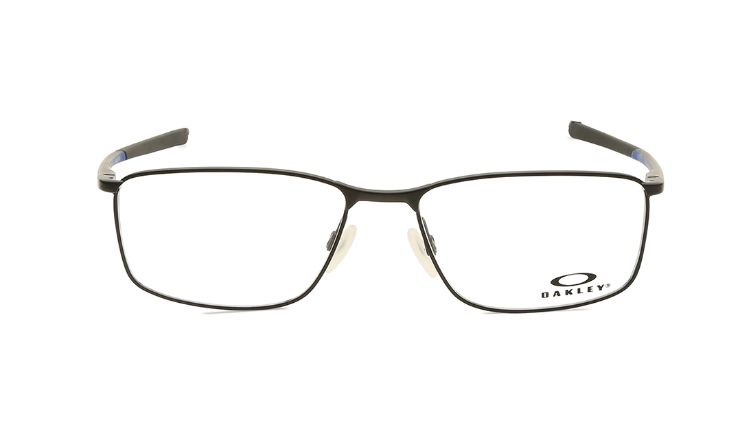 Image 1 of Black Rectangle Rimmed Eyeglasses for Men from Oakley Available at Titan Eye+