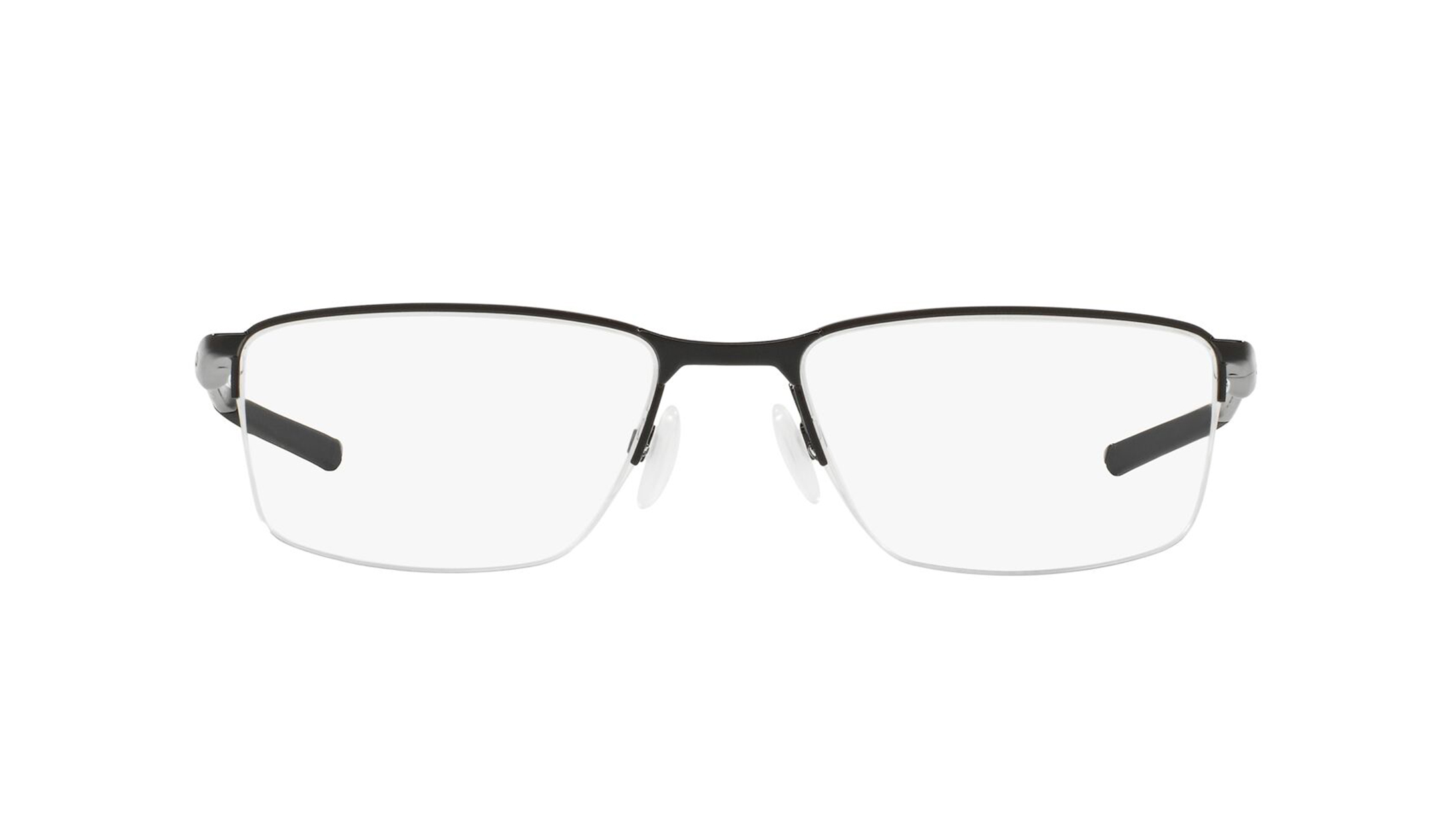 Image 1 of Black Rectangle Eyeglasses for Men from Oakley Available at Titan Eye+