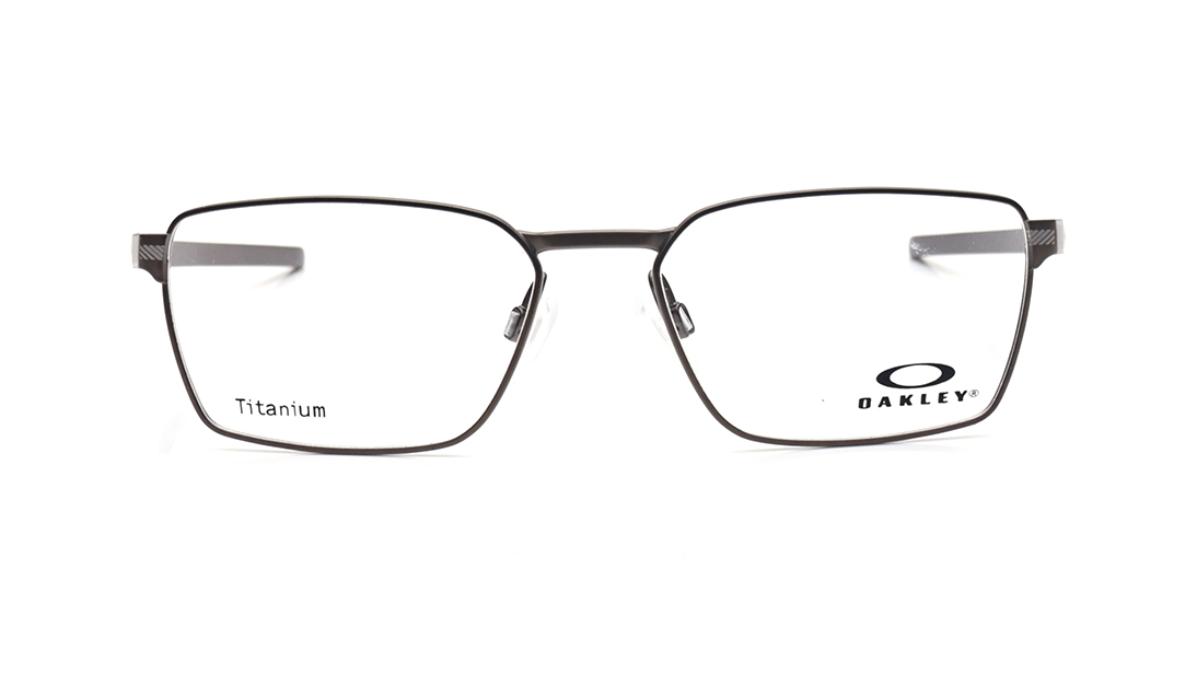 Image 1 of Black Rectangle Rimmed Eyeglasses for Women from Oakley Available at Titan Eye+