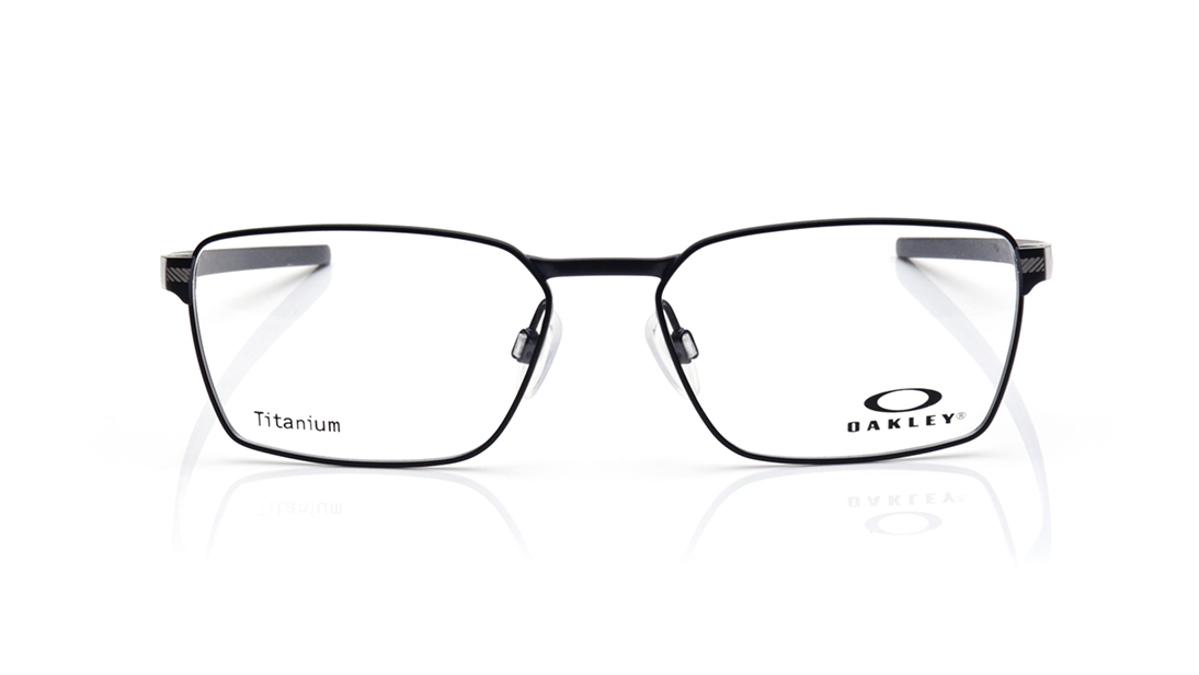 Image 1 of Brown Rectangle Rimmed Eyeglasses for Women from Oakley Available at Titan Eye+