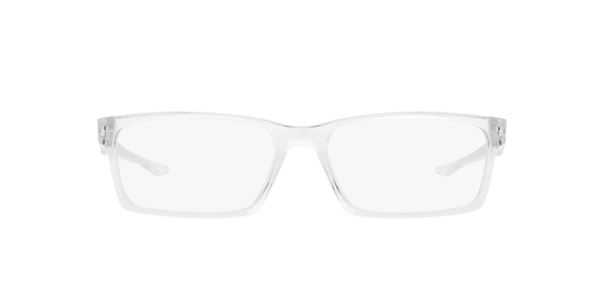 Image 1 of Transparent Rectangle Rimmed Eyeglasses for Men from Oakley Available at Titan Eye+