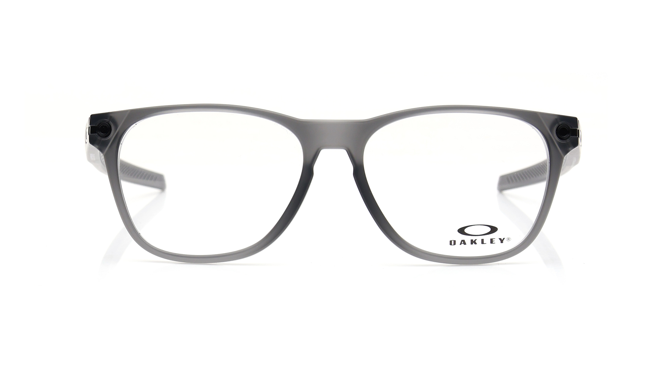 Image 1 of Black Rectangle Eyeglasses for Men from Oakley Available at Titan Eye+