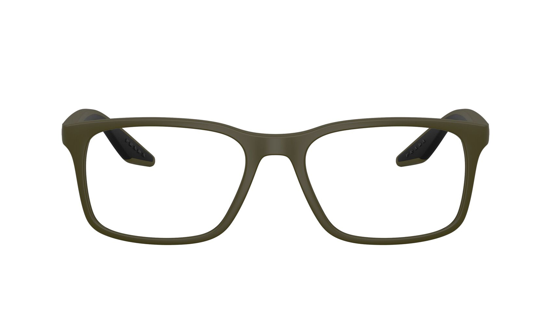 Image 1 of Green Pillow Eyeglasses for Men from Prada Available at Titan Eye+