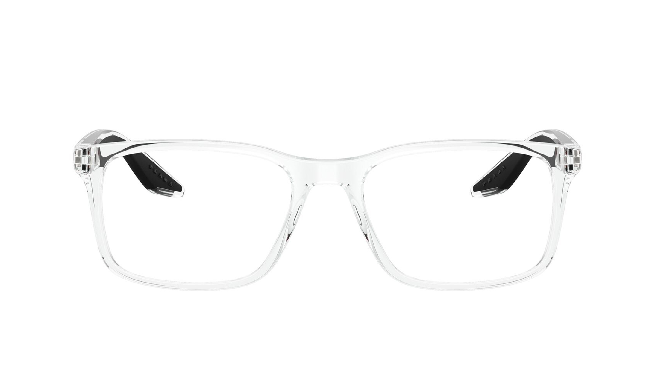 Image 1 of Transparent Pillow Eyeglasses for Men from Prada Available at Titan Eye+