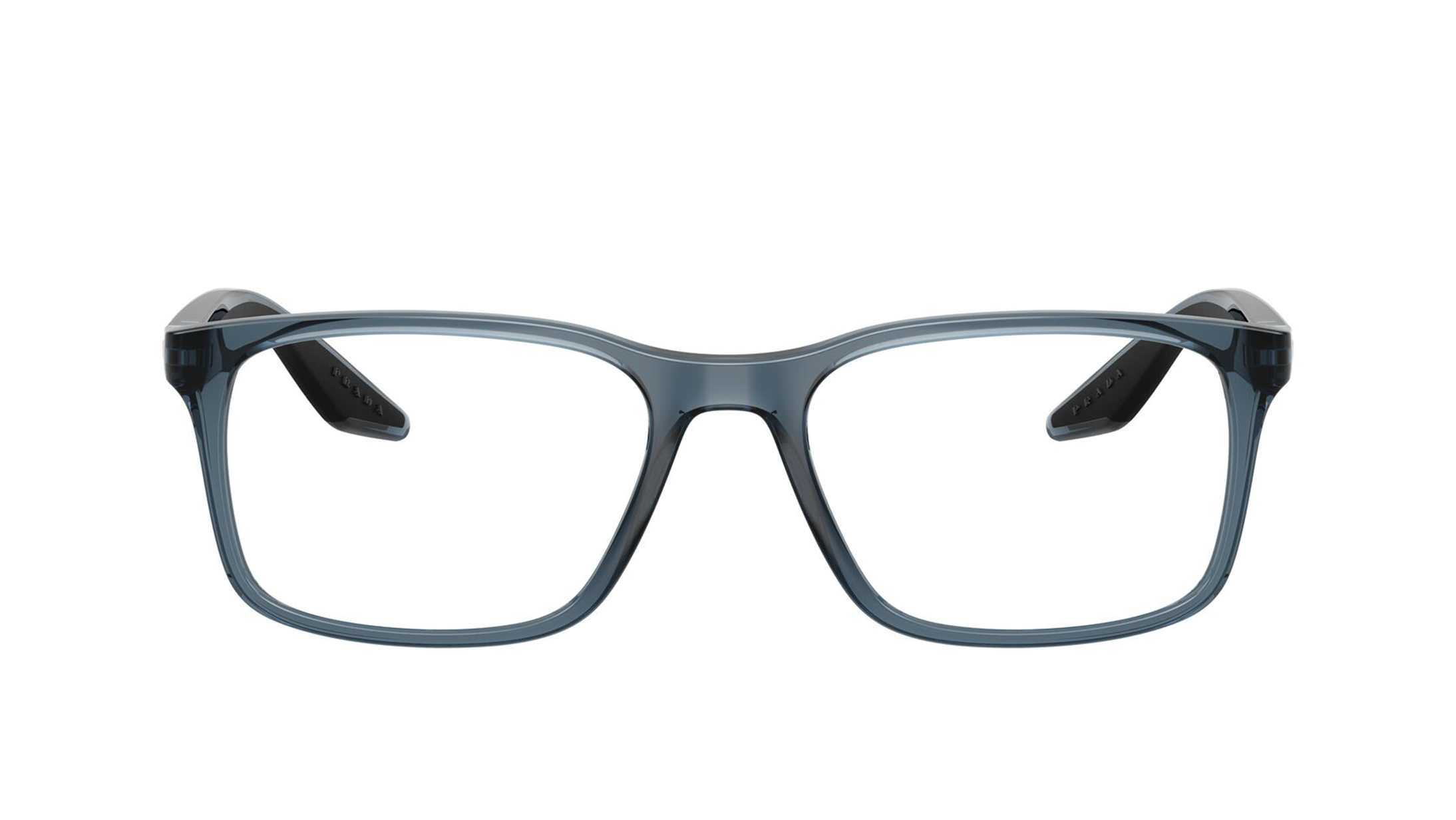 Image 1 of Blue Pillow Eyeglasses for Men from Prada Available at Titan Eye+