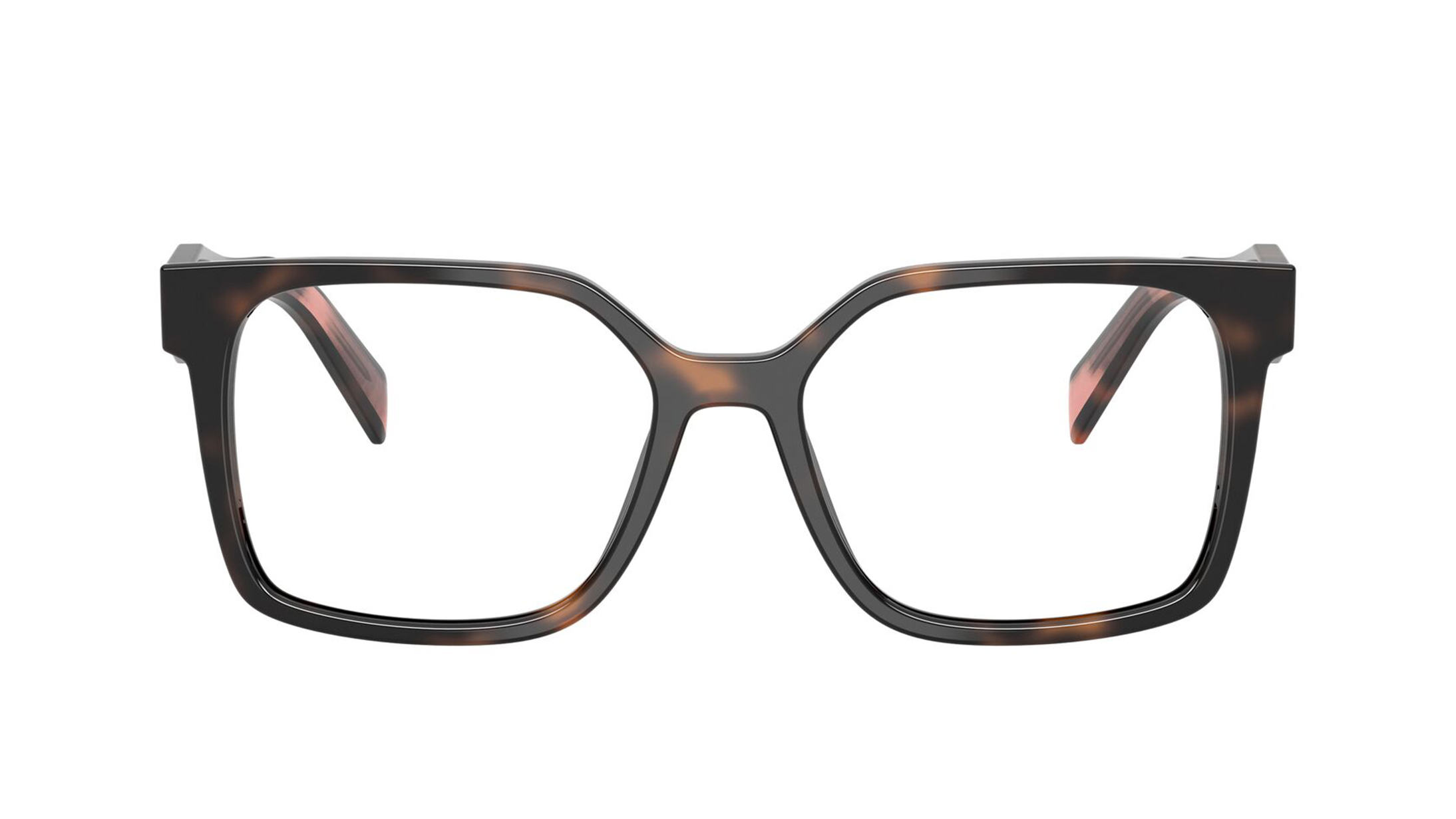 Image 1 of Havana Rectangle Eyeglasses for Women from Prada Available at Titan Eye+