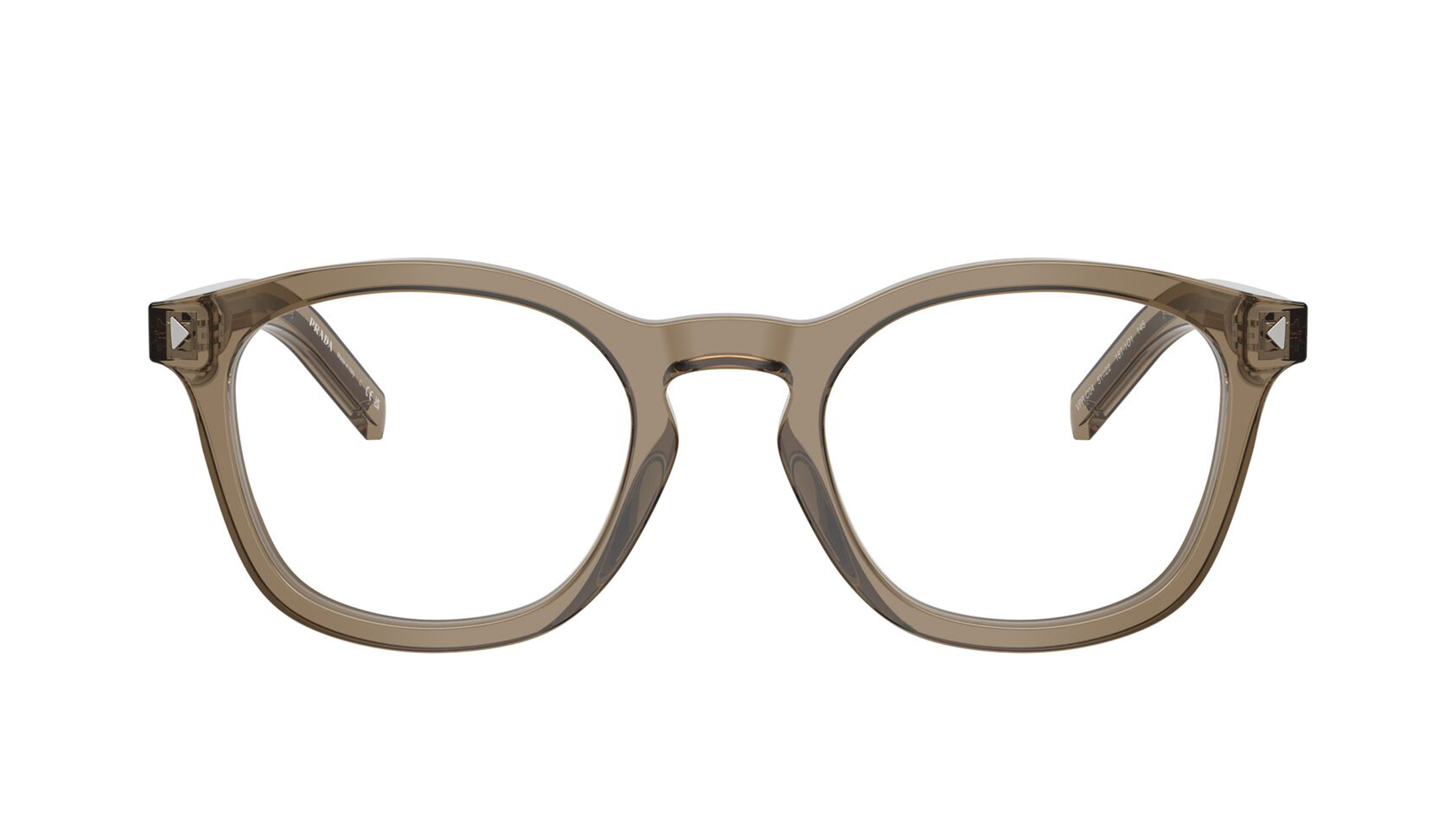 Image 1 of Brown Pillow Eyeglasses for Men from Prada Available at Titan Eye+