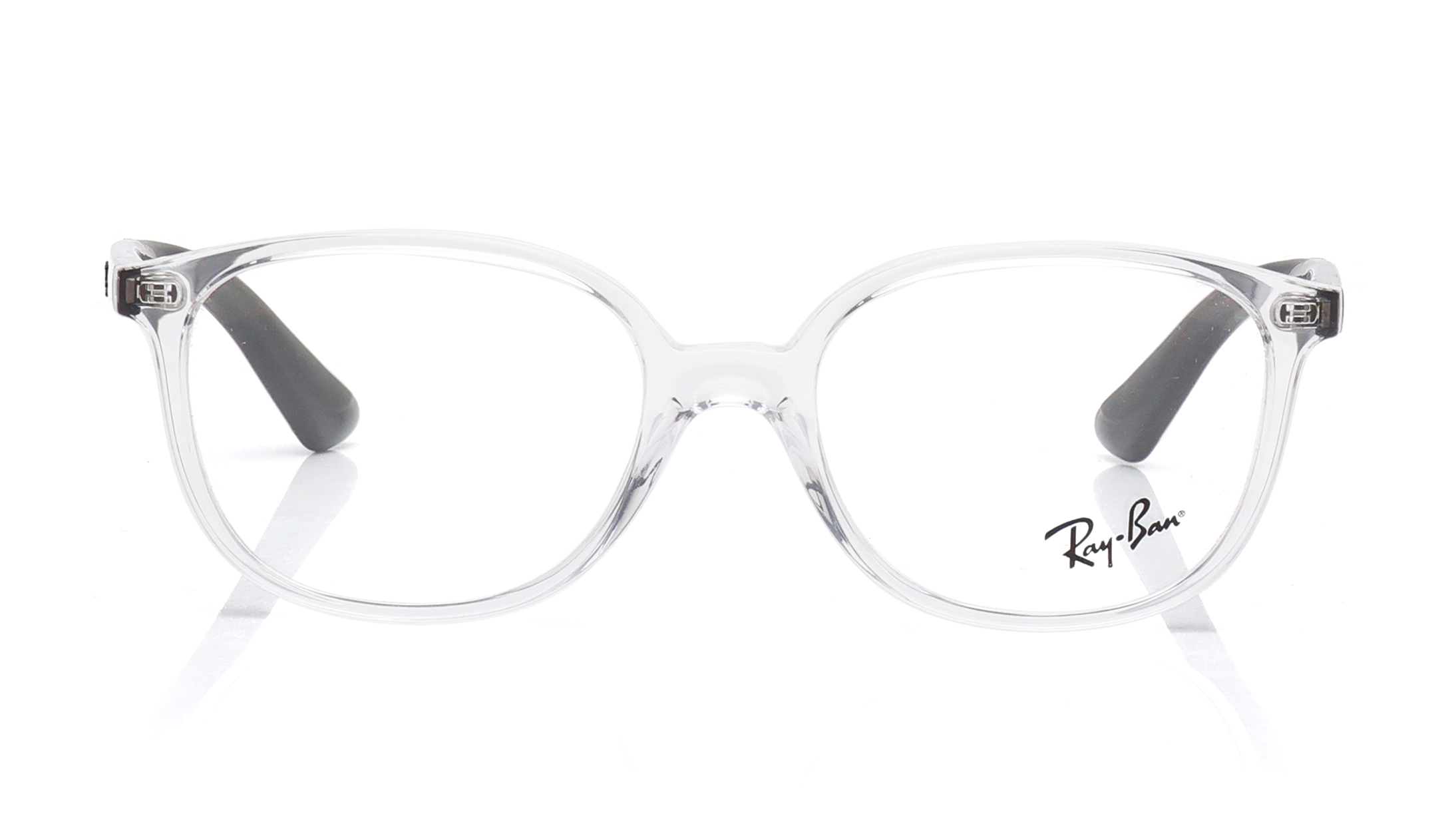 Image 1 of Crystal Square Eyeglasses for Men and Women from Rayban Available at Titan Eye+