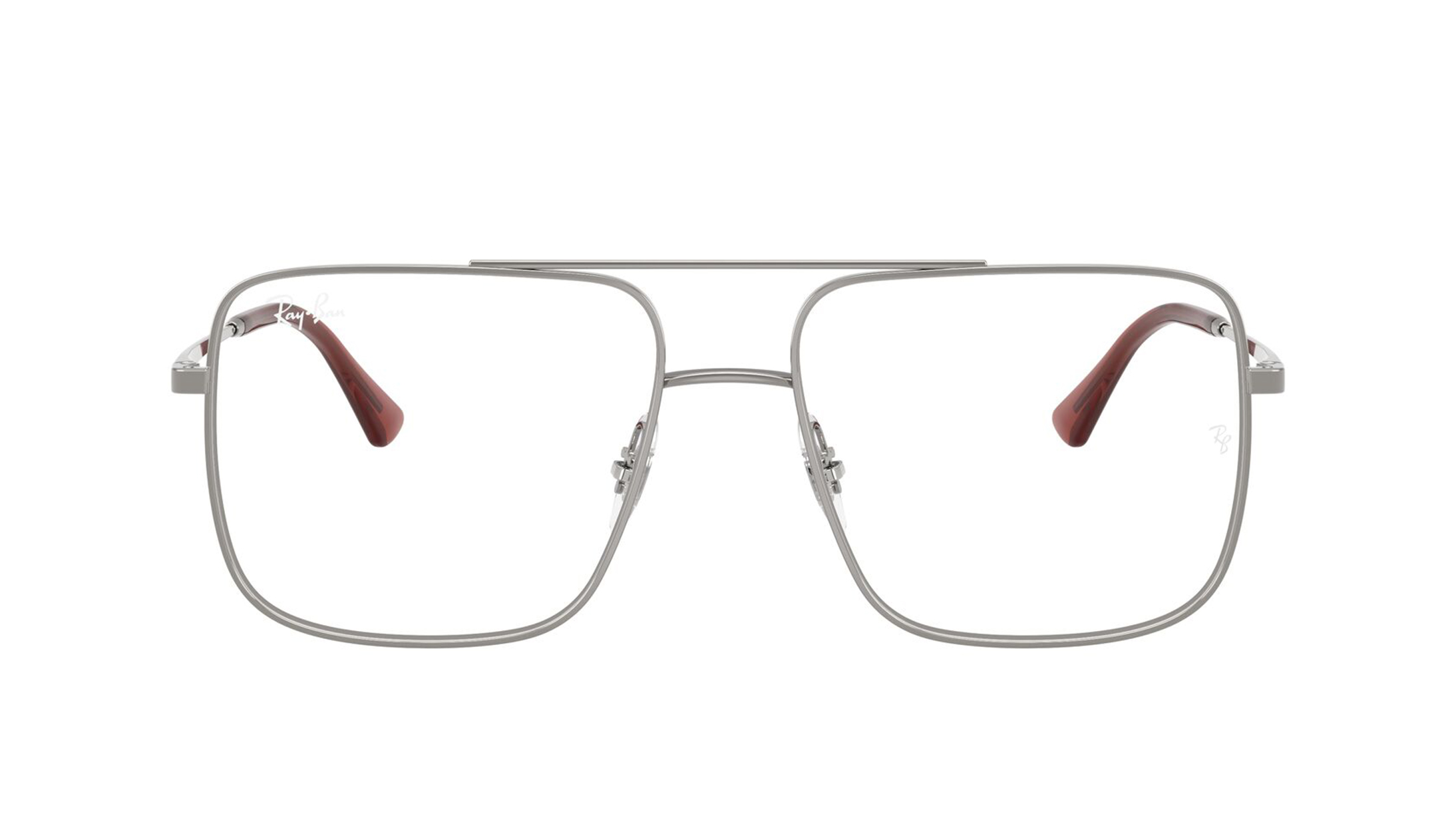 Image 1 of Silver Navigator Eyeglasses for Men and Women from Rayban Available at Titan Eye+