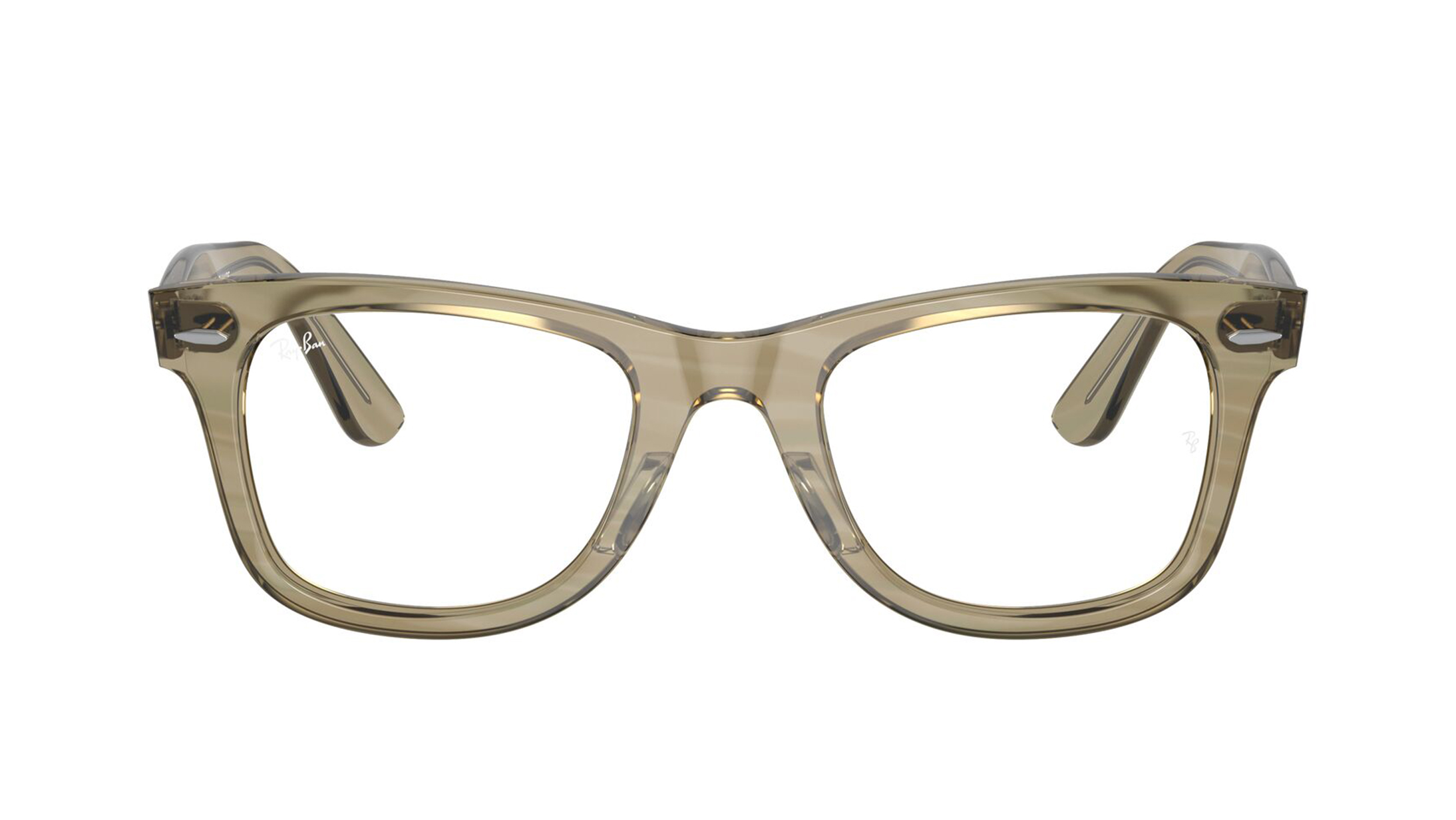 Image 1 of Grey Square Rimmed Eyeglasses for Men and Women from Rayban Available at Titan Eye+