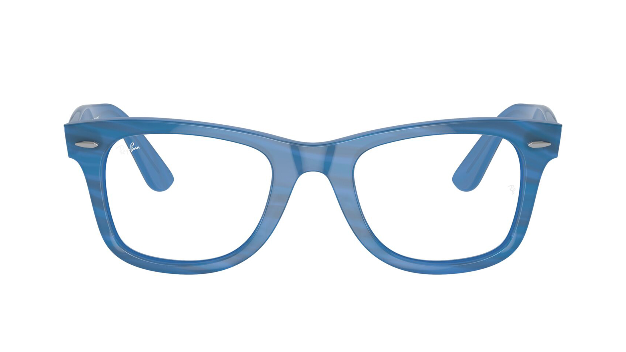 Image 1 of Blue Square Rimmed Eyeglasses for Men and Women from Rayban Available at Titan Eye+