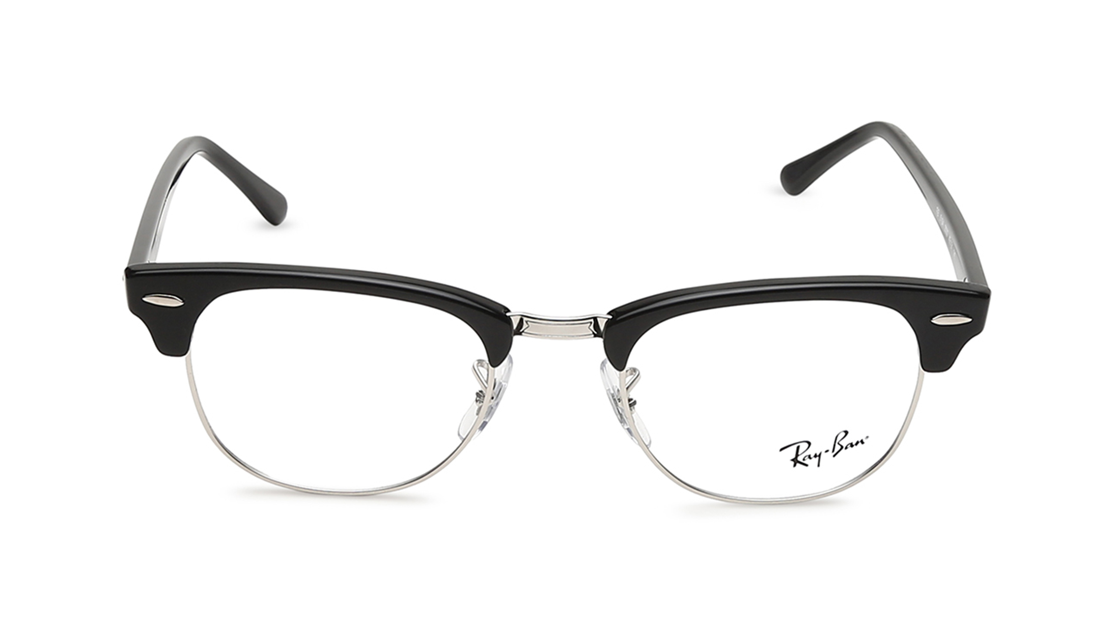 Image 1 of Black Square Rimmed Eyeglasses for Men and Women from Rayban Available at Titan Eye+