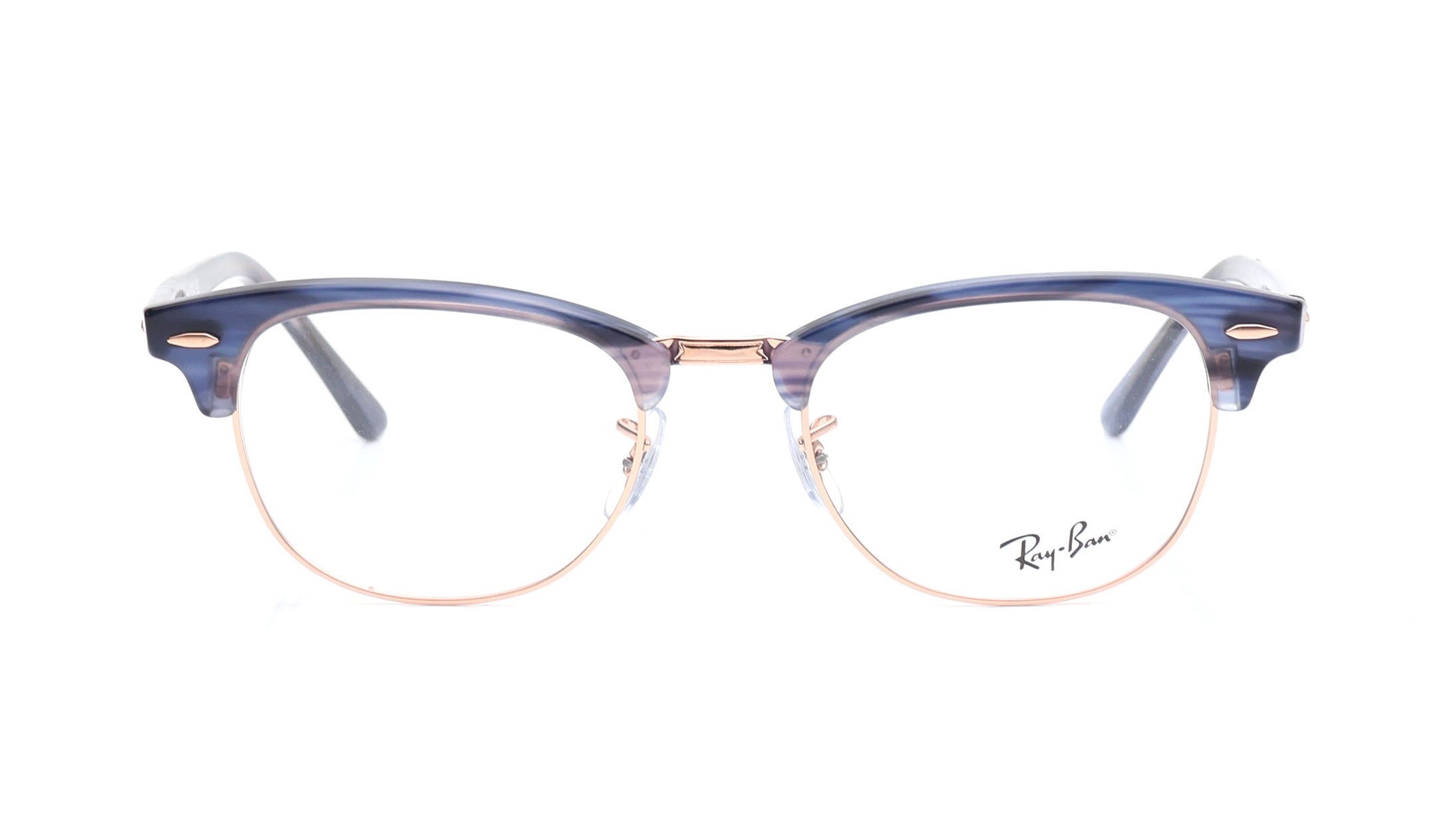Image 1 of Aviator Rose Gold Rimmed Eyeglasses for Men and Women from Rayban Available at Titan Eye+