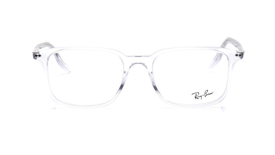 Image 1 of Transparent Rectangle Rimmed Eyeglasses for Men and Women from Rayban Available at Titan Eye+