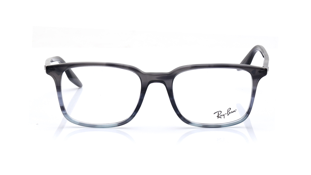 Image 1 of Blue Rectangle Eyeglasses for Men and Women from Rayban Available at Titan Eye+