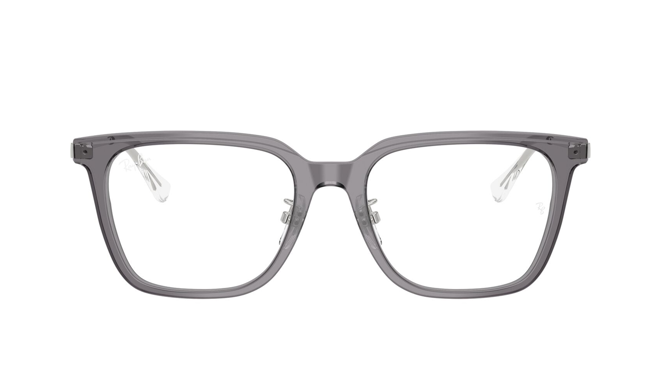 Image 1 of Grey Square Eyeglasses for Men and Women from Rayban Available at Titan Eye+