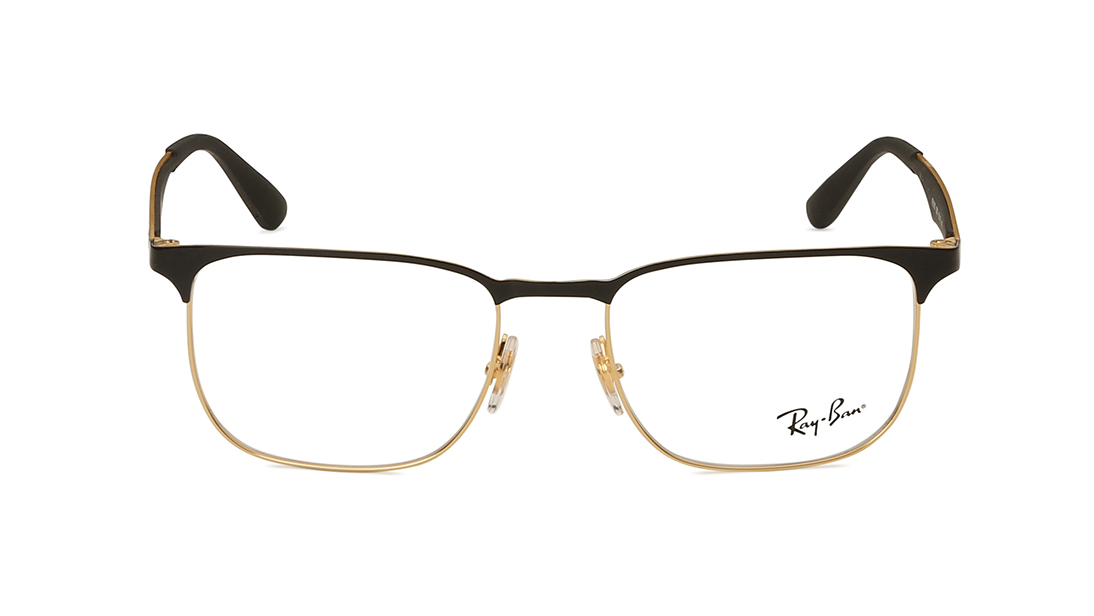 Image 1 of Black Square Rimmed Eyeglasses for Men and Women from Rayban Available at Titan Eye+