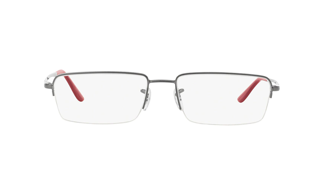 Image 1 of Rectangle Black Semi Rim Eyeglasses for Men from Rayban Available at Titan Eye+