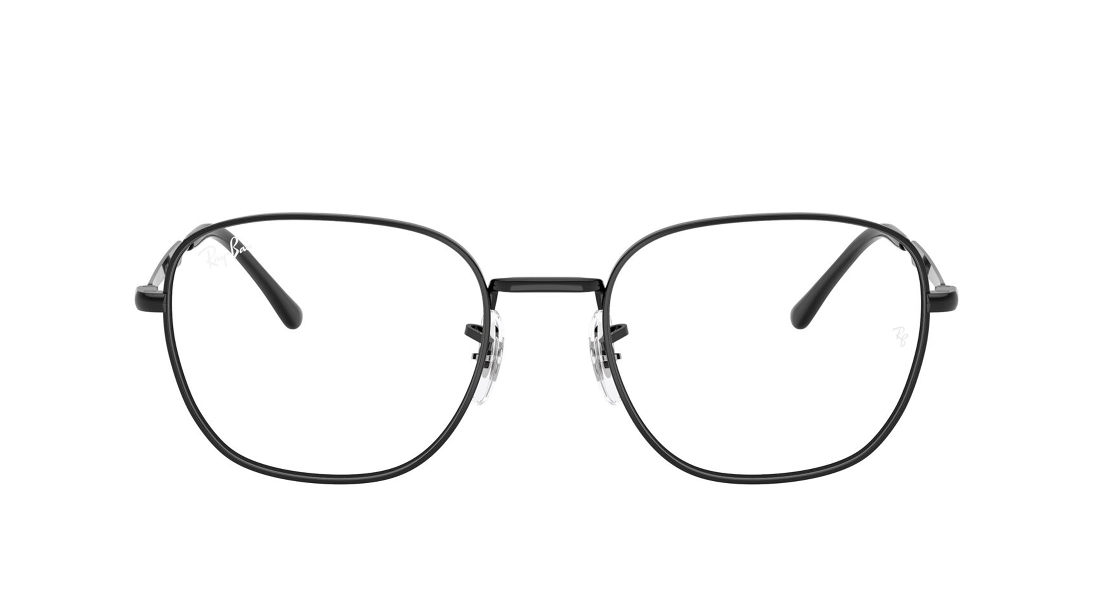 Image 1 of Black Geometric Eyeglasses for Men and Women from Rayban Available at Titan Eye+