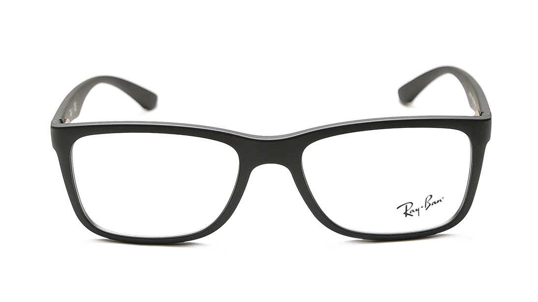 Image 1 of Black Square Rimmed Eyeglasses for Men and Women from Rayban Available at Titan Eye+