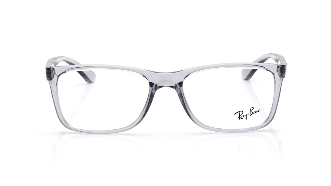 Image 1 of Grey Square Rimmed Eyeglasses for Men and Women from Rayban Available at Titan Eye+