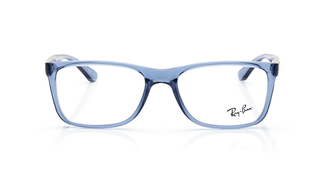 Image 1 of Blue Square Rimmed Eyeglasses for Men and Women from Rayban Available at Titan Eye+