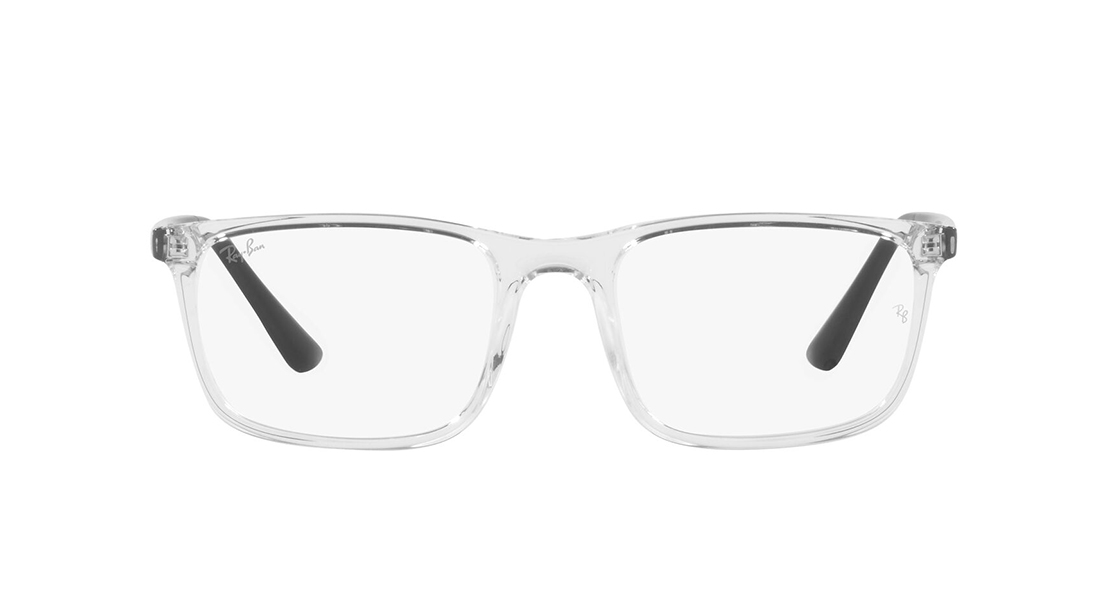Image 1 of White Rectangle Rimmed Eyeglasses for Male from Rayban Available at Titan Eye+