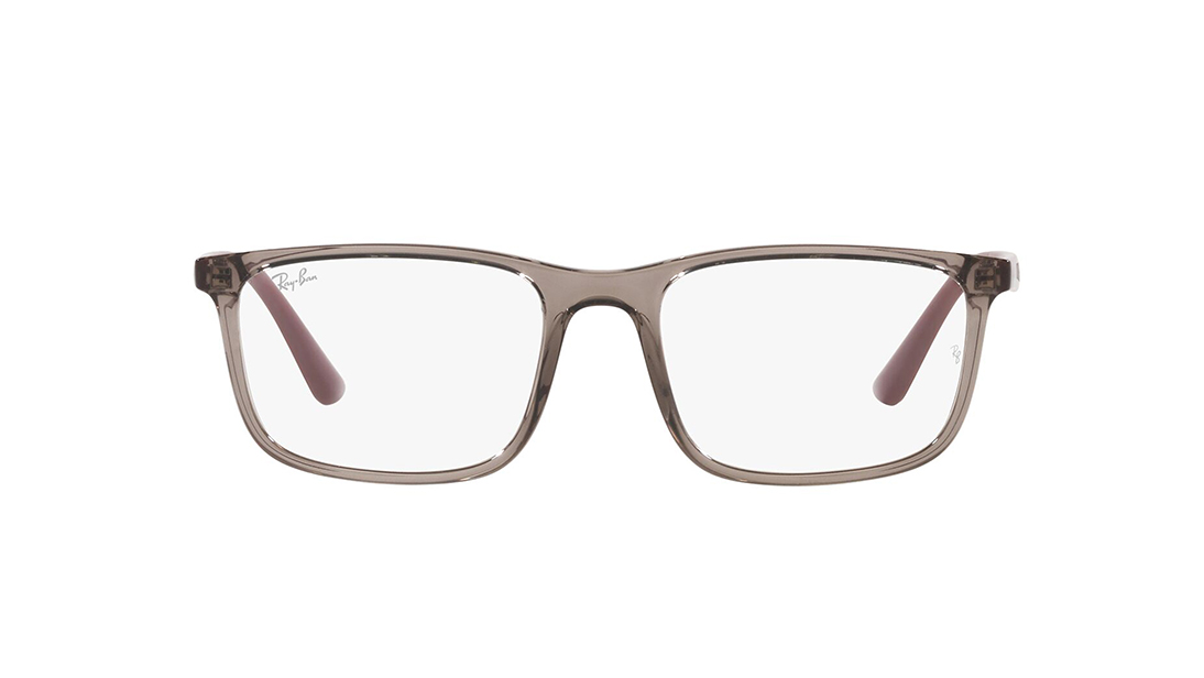 Image 1 of Grey Rectangle Rimmed Eyeglasses for Male from Rayban Available at Titan Eye+