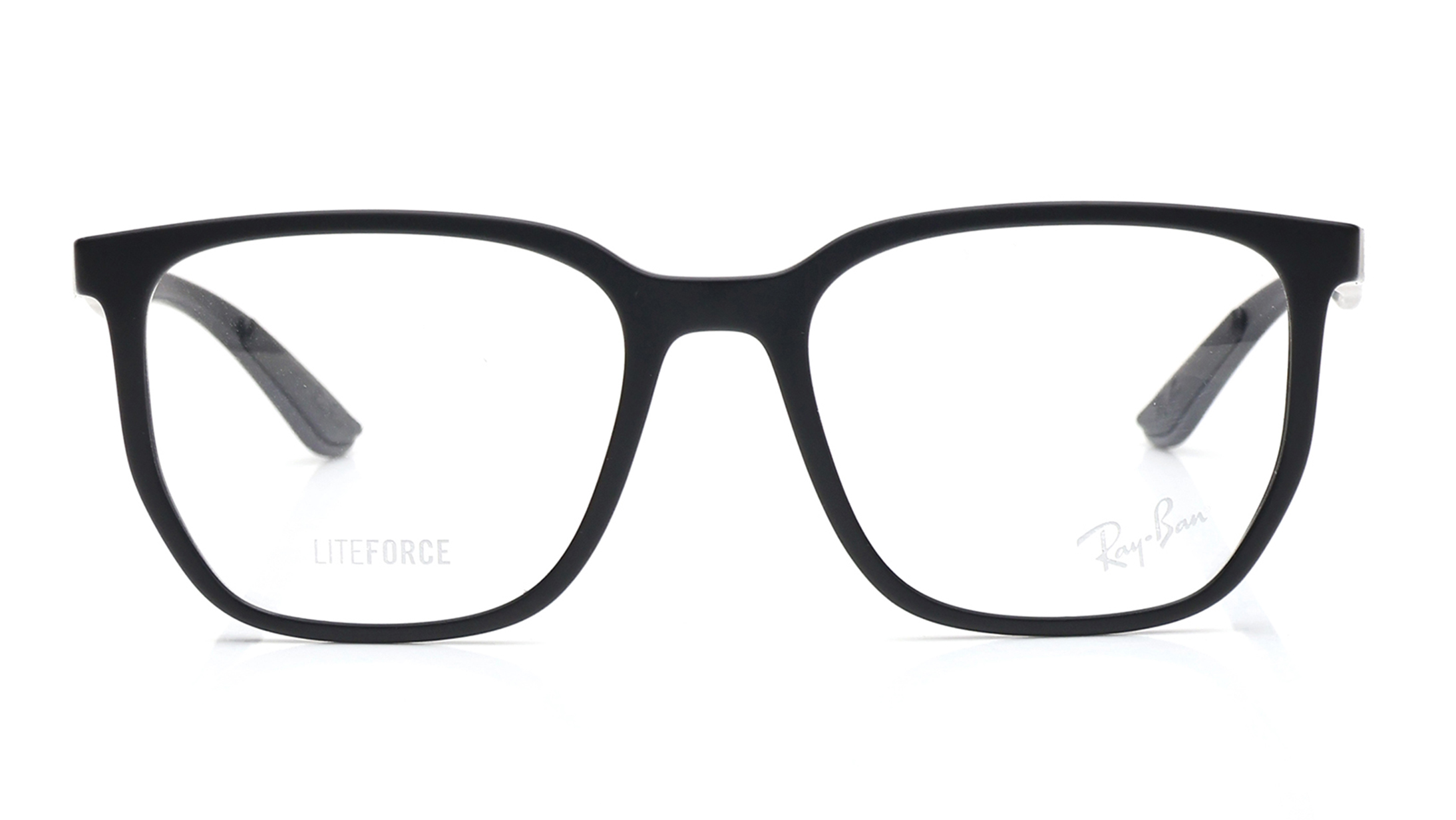 Image 1 of Black Square Eyeglasses for Men and Women from Rayban Available at Titan Eye+