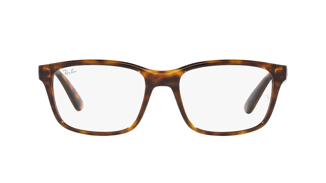 Image 1 of Havana Rectangle Eyeglasses for Men and Women from Rayban Available at Titan Eye+