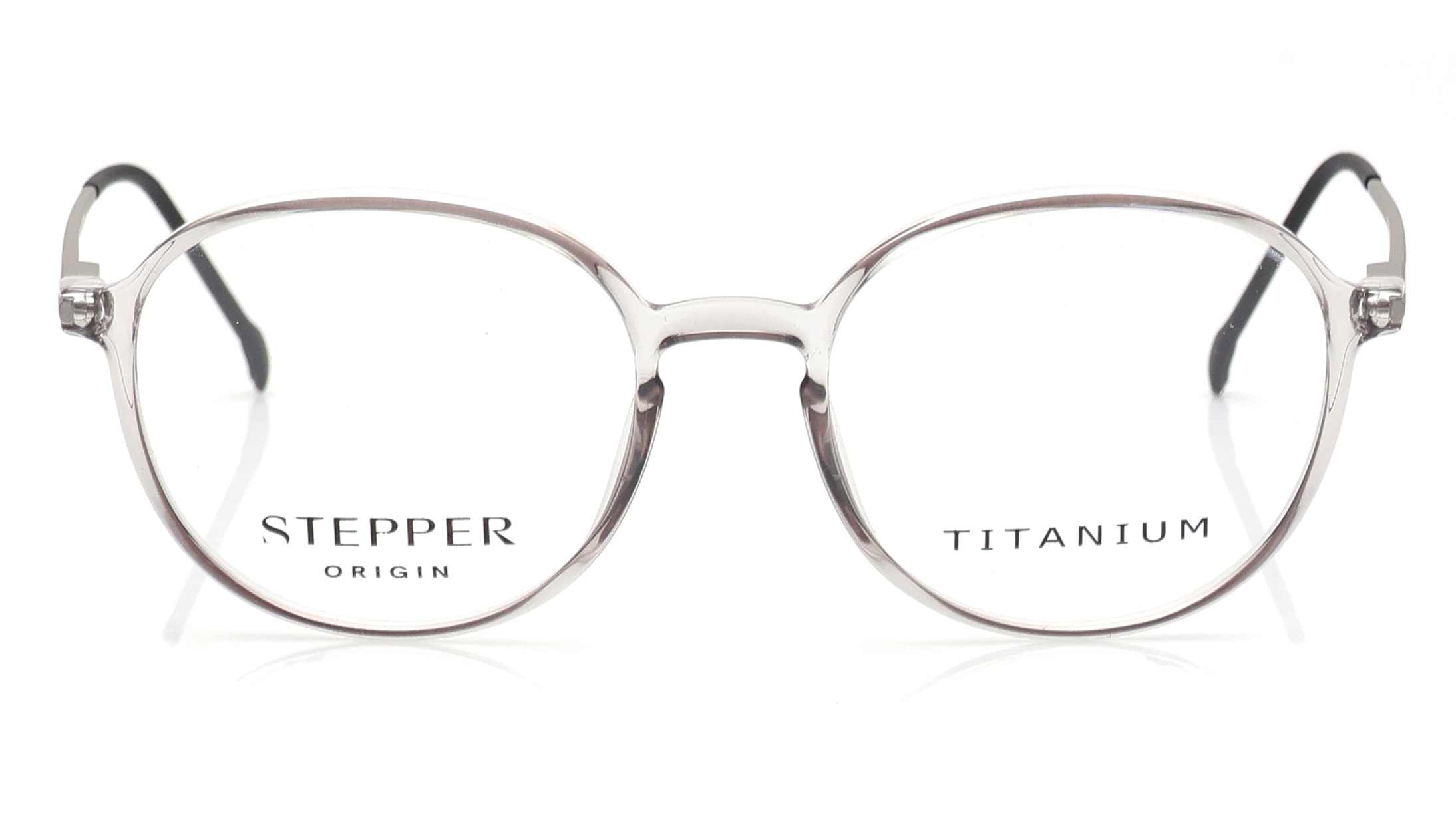 Image 1 of Grey Round Eyeglasses for Women from Stepper Available at Titan Eye+