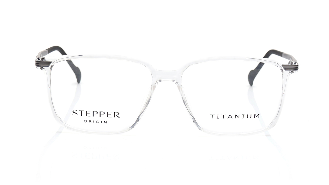 Image 1 of Transparent Rectangle Eyeglasses for Men from Stepper Available at Titan Eye+