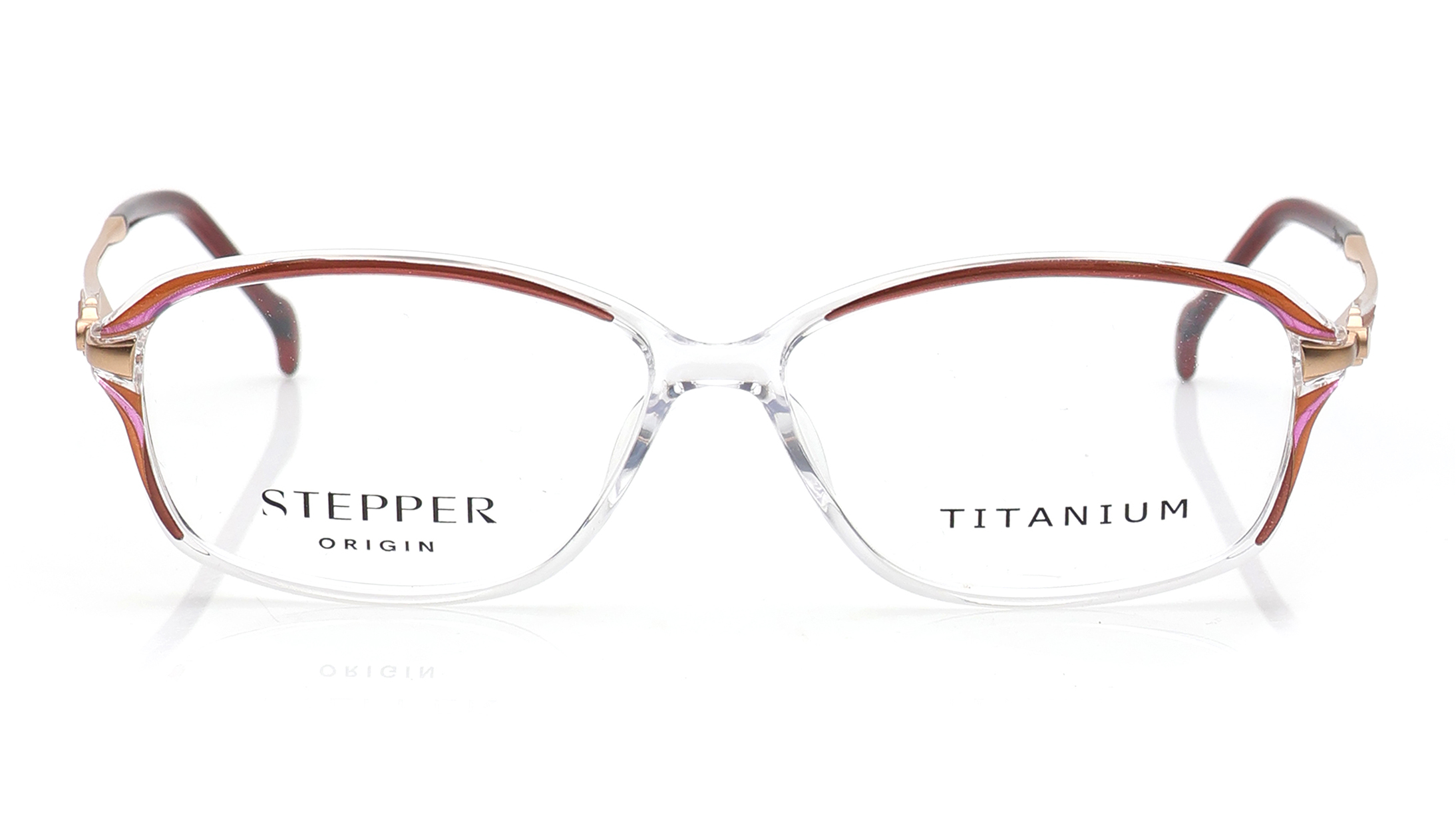 Image 1 of Brown Oval Eyeglasses for Women from Stepper Available at Titan Eye+