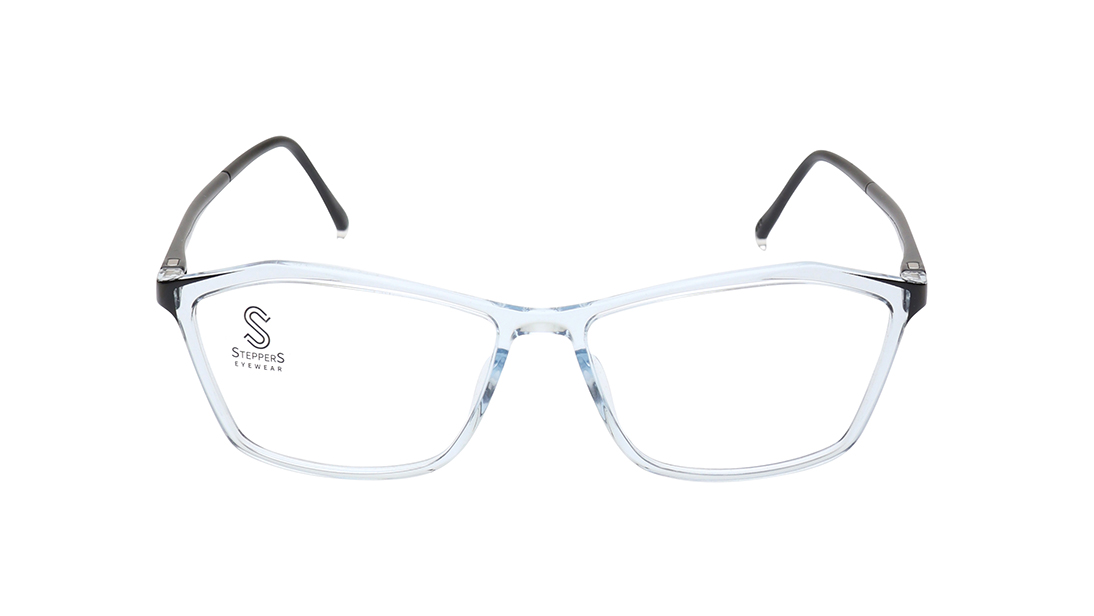 Image 1 of Transparent Rectangle Rimmed Eyeglasses for Women from Stepper Available at Titan Eye+