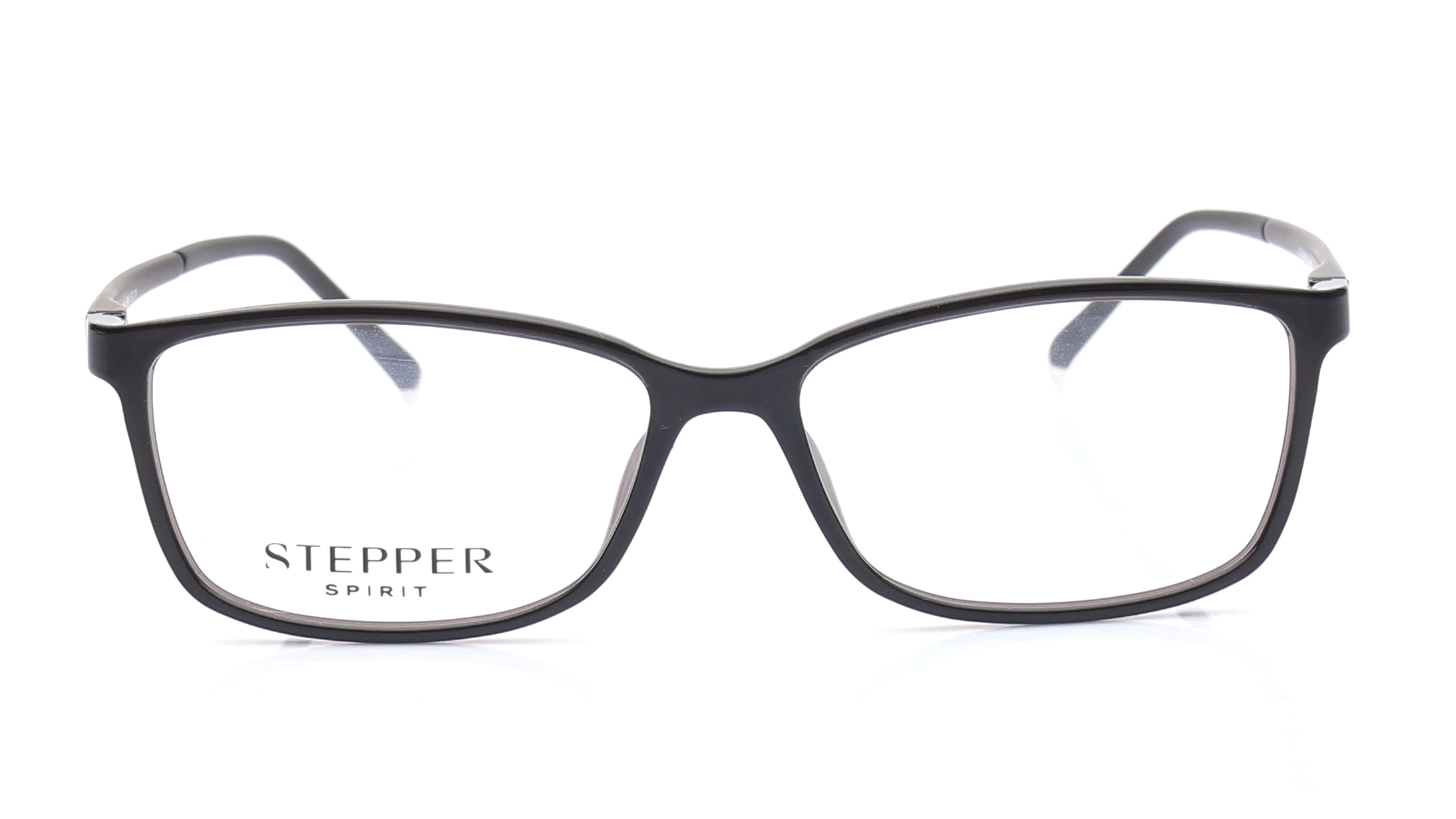 Image 1 of Black Rectangle Eyeglasses for Women from Stepper Available at Titan Eye+