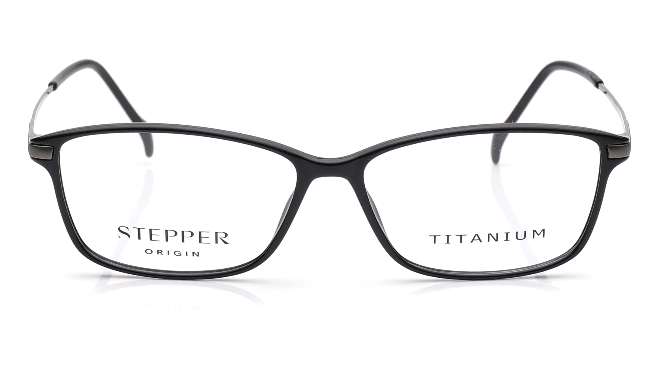 Image 1 of Black Oval Eyeglasses for Women from Stepper Available at Titan Eye+