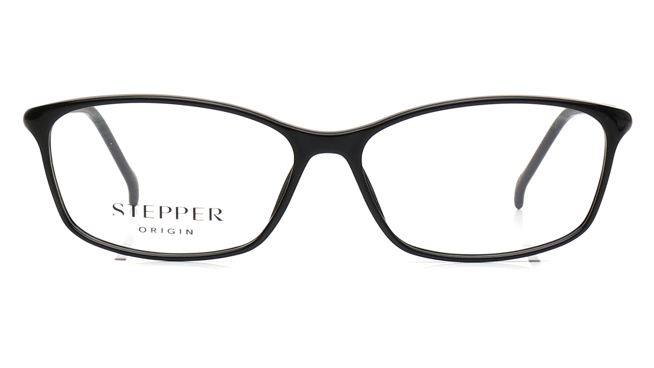 Image 1 of Black Rectangle Eyeglasses for Women from Stepper Available at Titan Eye+