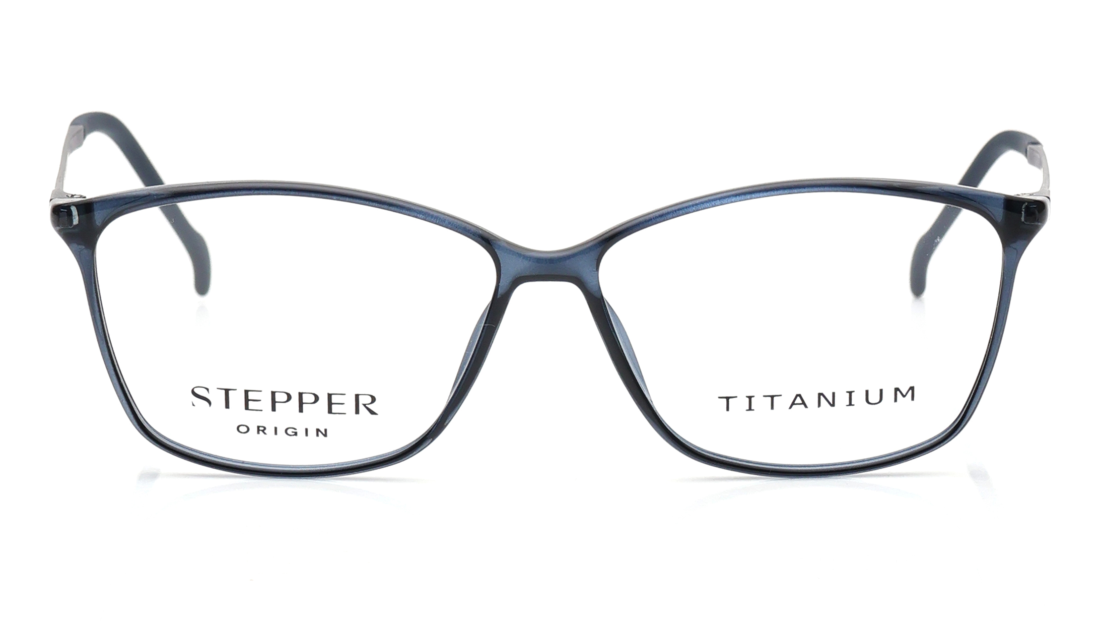Image 1 of Blue Oval Eyeglasses for Women from Stepper Available at Titan Eye+