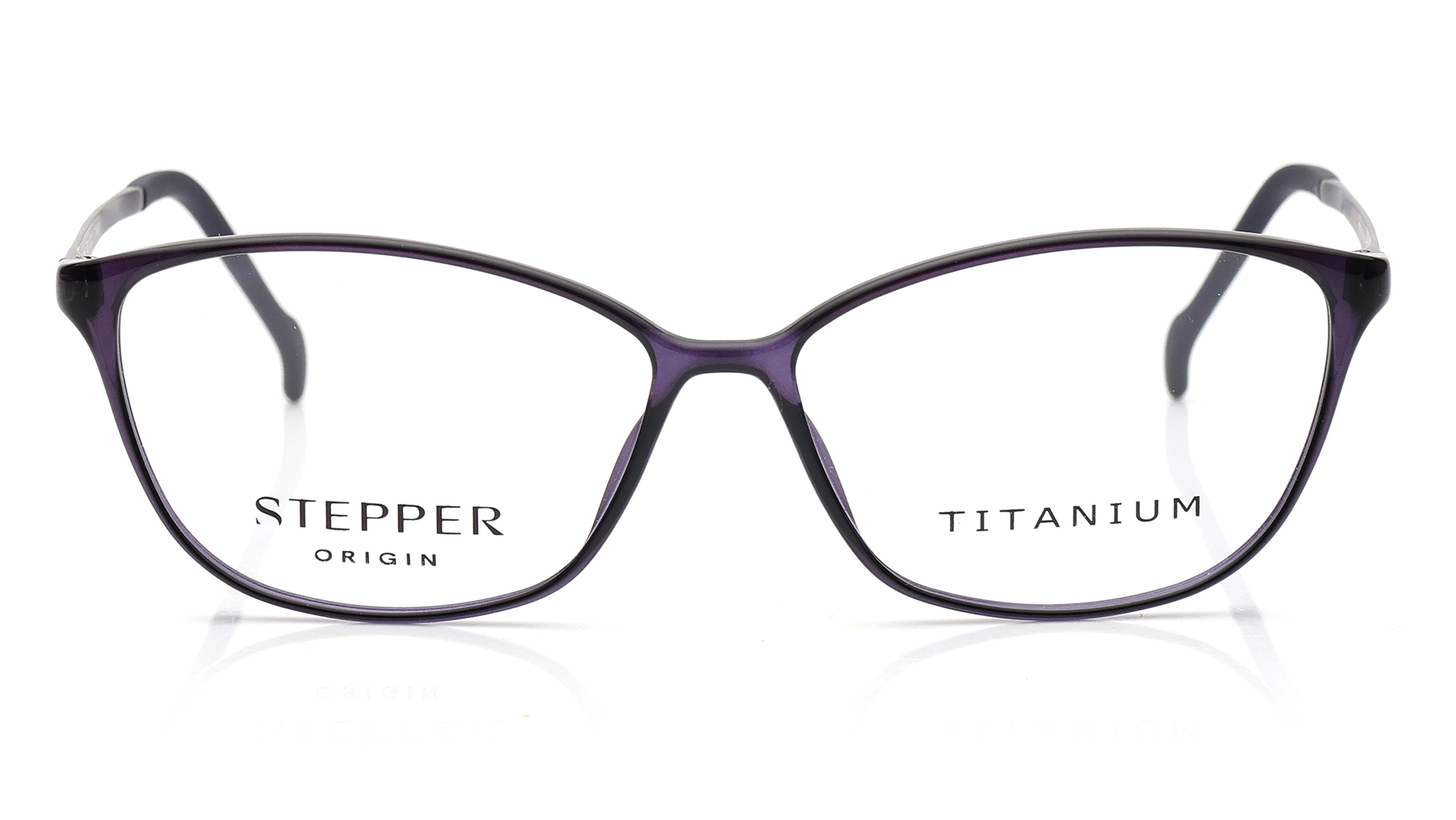 Image 1 of Blue Oval Eyeglasses for Women from Stepper Available at Titan Eye+