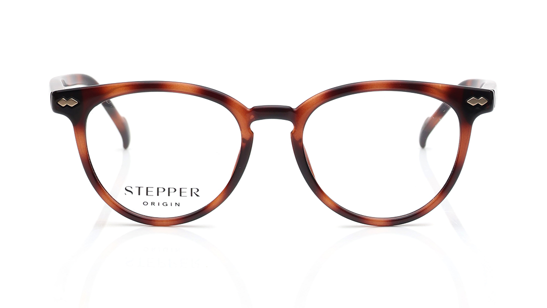 Image 1 of Brown Oval Rimmed Eyeglasses for Women from Stepper Available at Titan Eye+