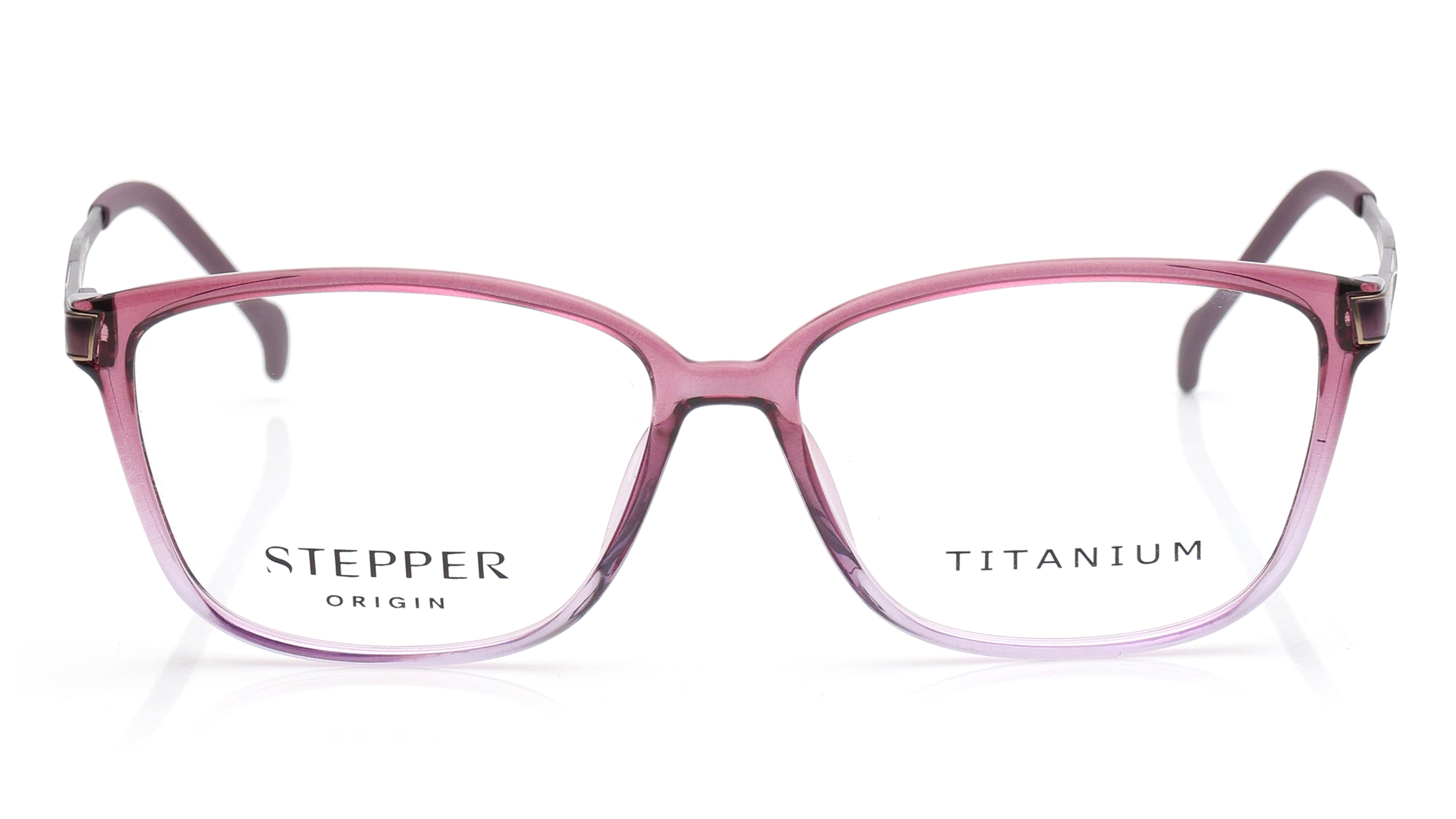 Image 1 of Purple Rectangle Eyeglasses for Women from Stepper Available at Titan Eye+
